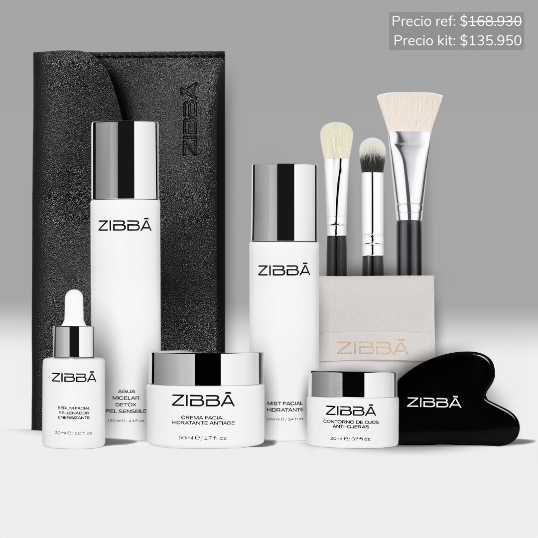 Kit Total ZIBBÁ + ¡Estuche con brochas y Gua Sha de Regalo!