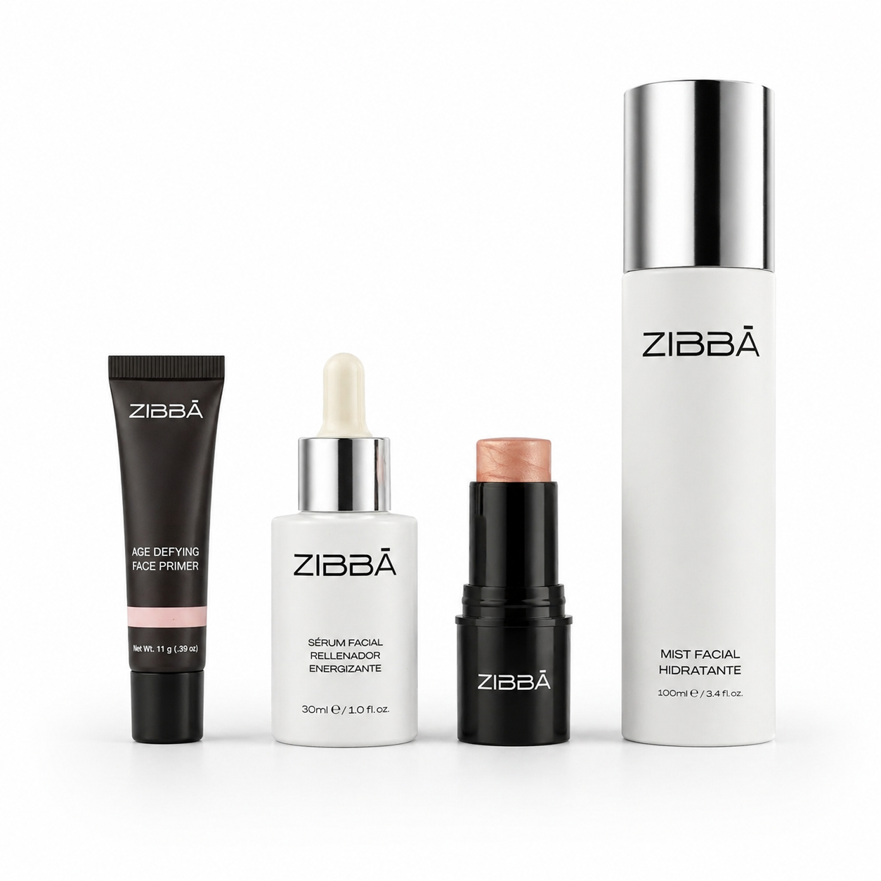 Kit Full Glow / Primer + Sérum + Highlighter + Bruma