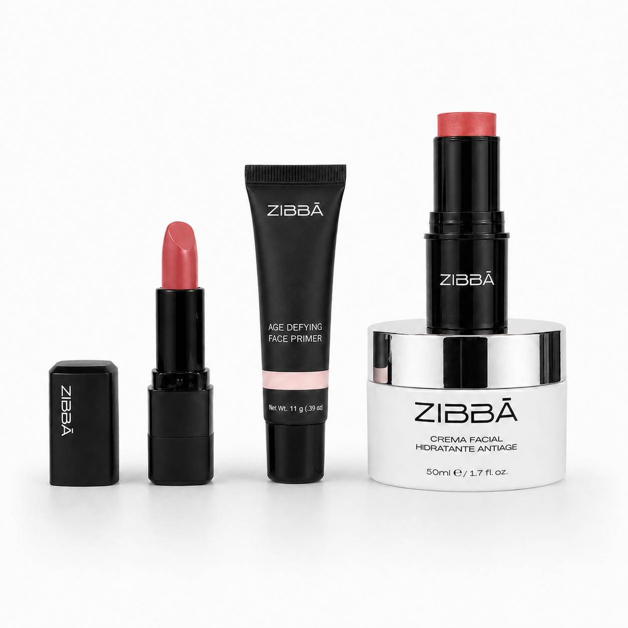 All Day Kit / Blush - Primer - Labial Mate - Crema Facial