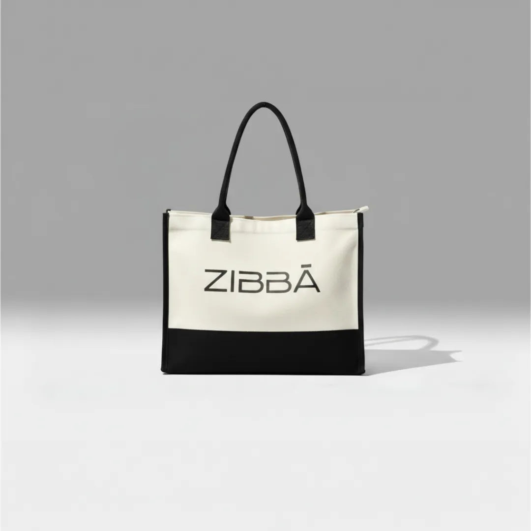 ZIBBAG - Bolso de Lona Beige & Negro Edición Limitada